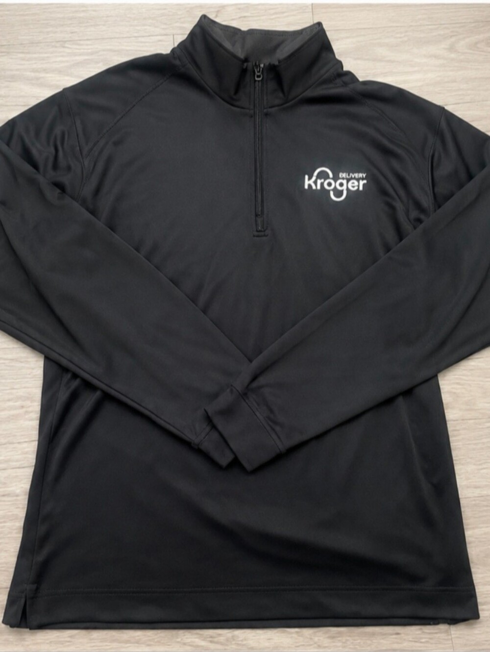 Port Authority XL Black 1/4 Zip Pullover Kroger Delivery Performance Jacket